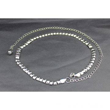 Fashion decorative silver metal belt waist chain